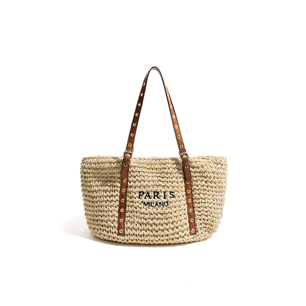 New Bohemian Style Minimalist Straw Bag For Beach And Seaside Vacations