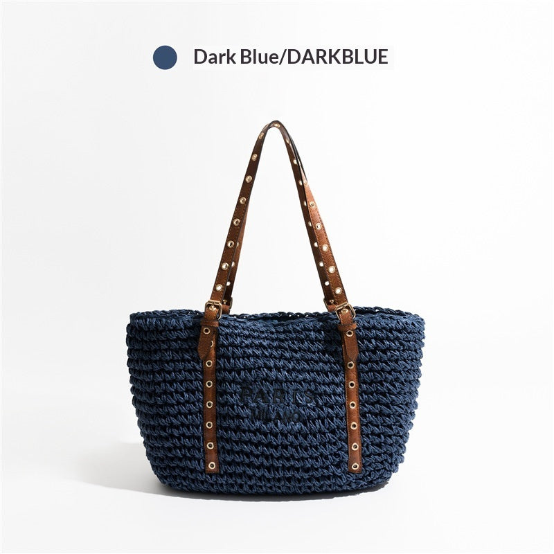 New Bohemian Style Minimalist Straw Bag For Beach And Seaside Vacations
