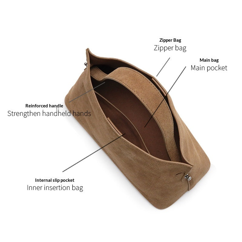 Winter Top-layer Leather Bag With A Niche Design