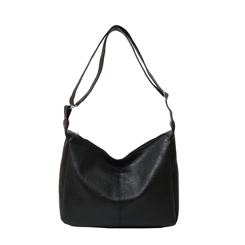 New Retro Solid-color Womens Bag Large-capacity