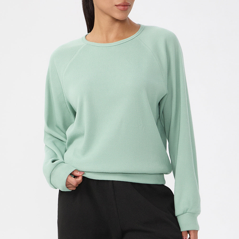 Womens Loose-fitting Long-sleeve Athletic Top