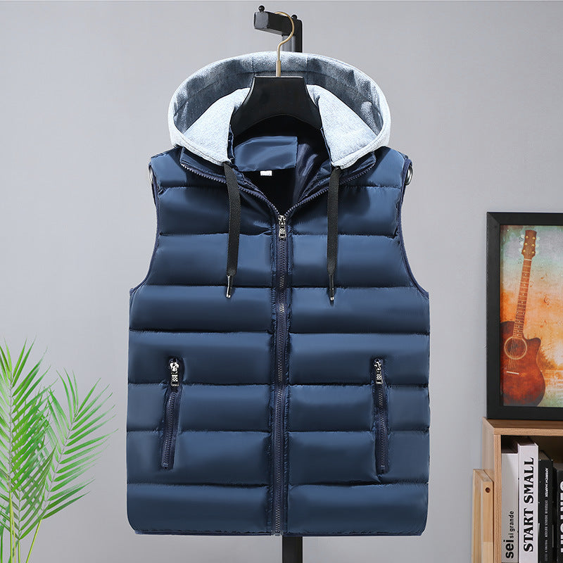 Mens Thickened Cotton Vest For Fall And Winter