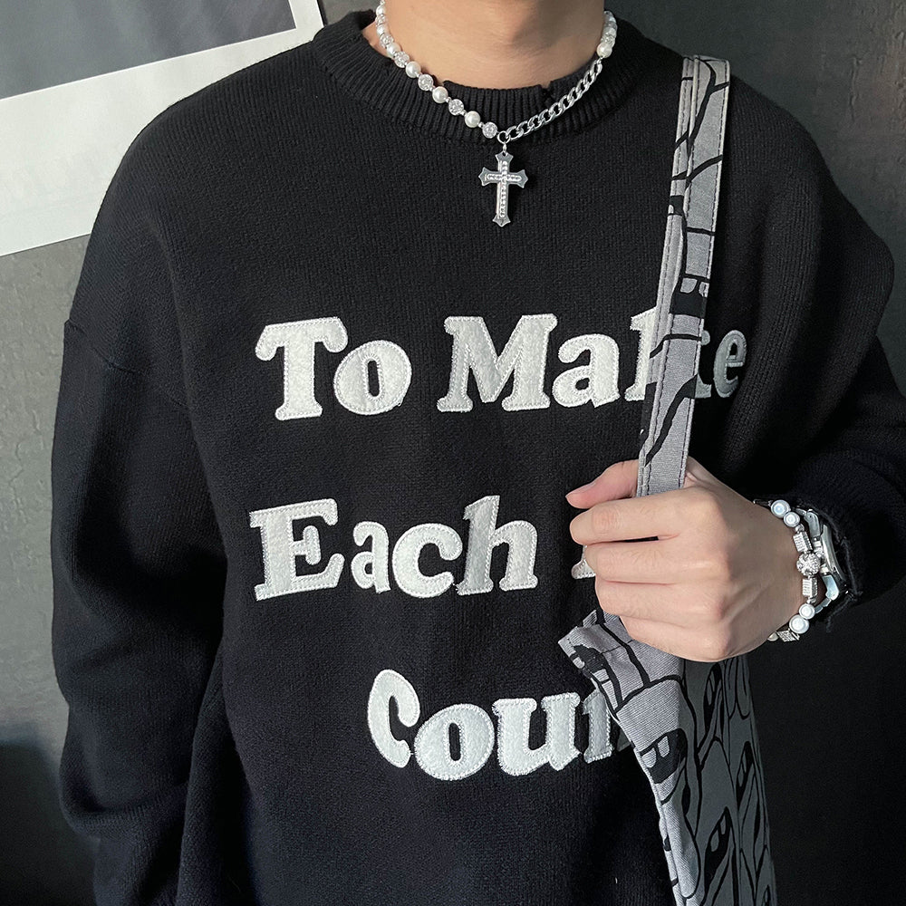 Titanium Steel Designer Pearl Cross Necklace Light Luxury Niche