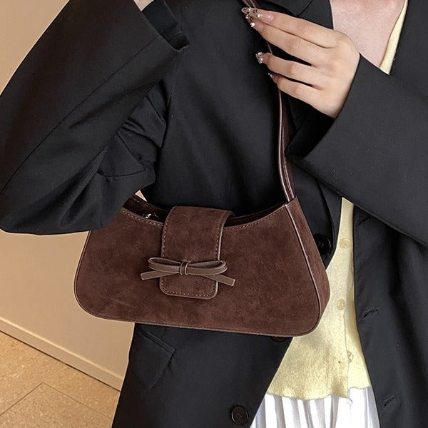 High-end, Solid-color, Niche-design, Textured, Fashionable, Commuter-style Women's Shoulder Bag