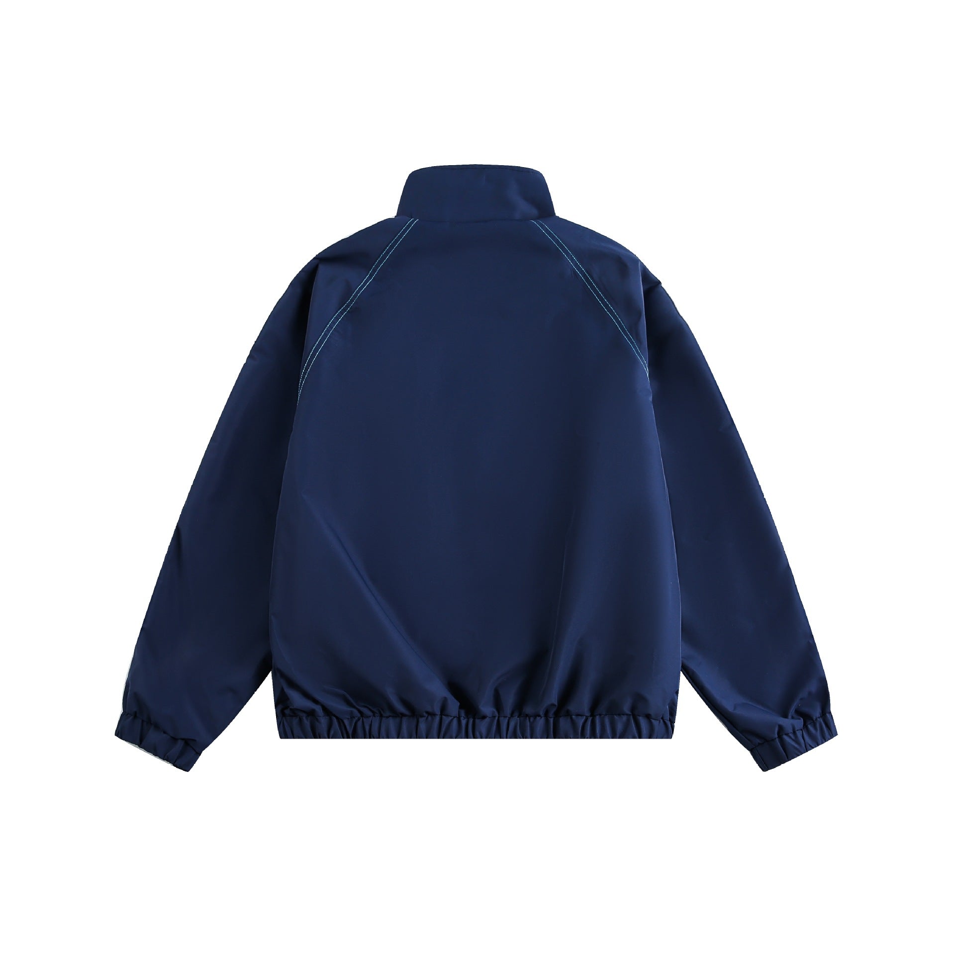 Crew-neck Casual Sport Zip-up Jacket