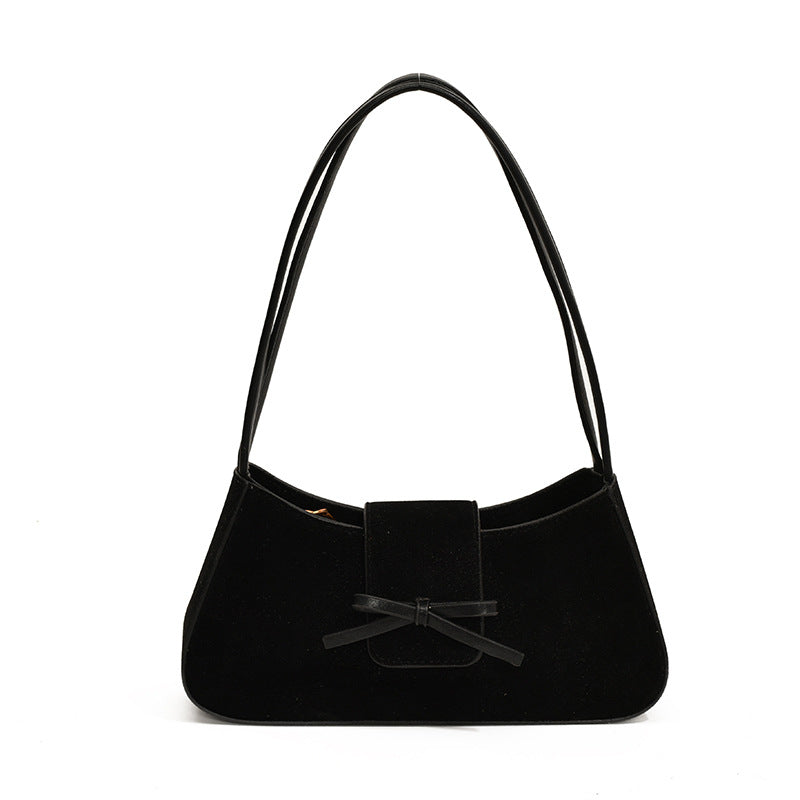 High-end, Solid-color, Niche-design, Textured, Fashionable, Commuter-style Women's Shoulder Bag