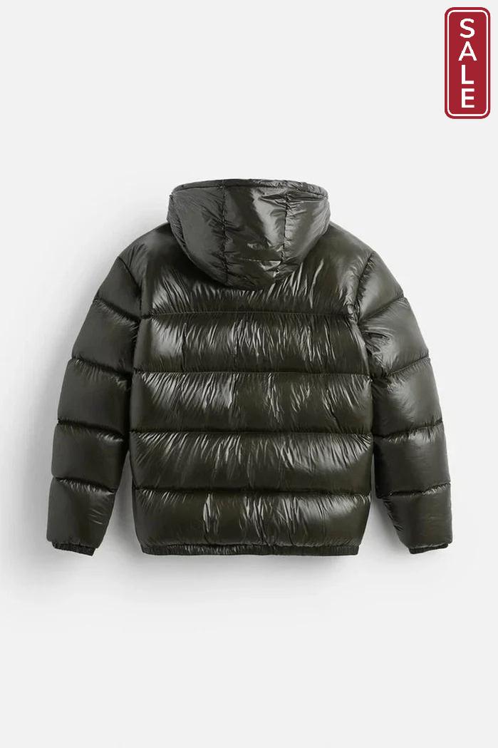 Black Hooded Cotton Jacket Casual