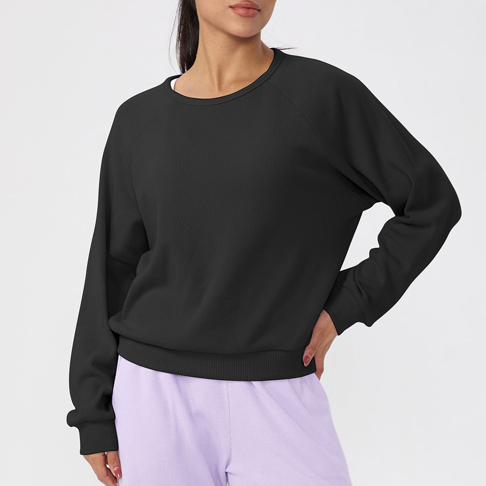 Womens Loose-fitting Long-sleeve Athletic Top