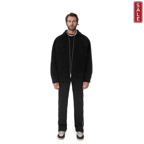 Fashion Men's Fur Zipper Big Pocket Jacket Coat