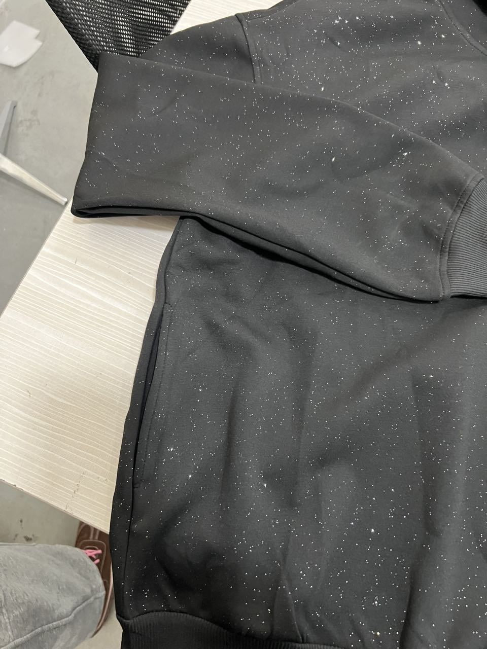 Womens Loose-Fit American-Style Babys Breath Hoodie