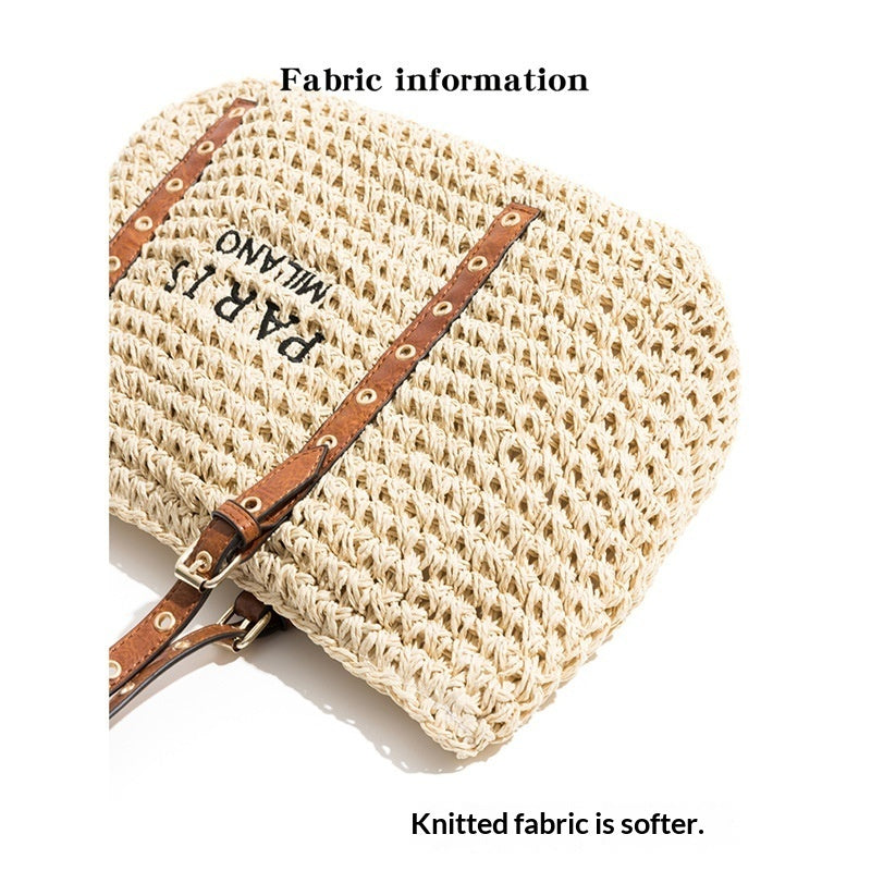 New Bohemian Style Minimalist Straw Bag For Beach And Seaside Vacations