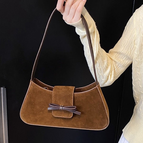 High-end, Solid-color, Niche-design, Textured, Fashionable, Commuter-style Women's Shoulder Bag